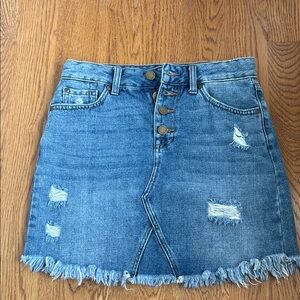 Just Black Blue distressed Jean Skirt